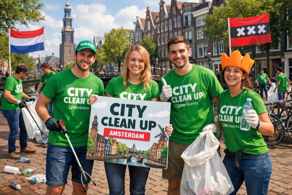 City clean up Amsterdam