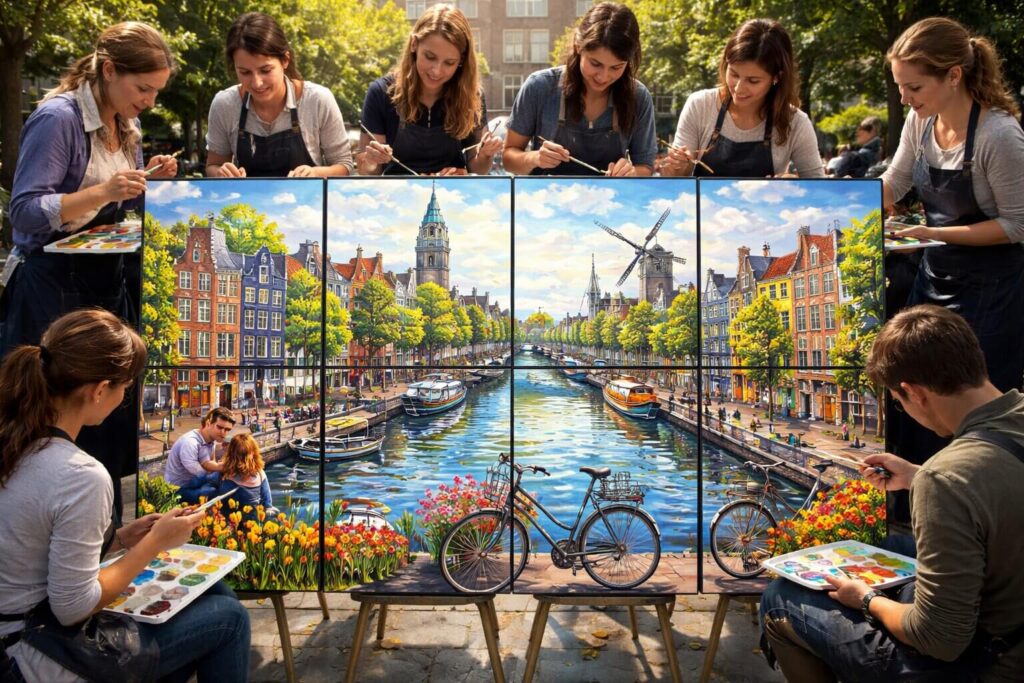 puzzel schilderworkshop amsterdam